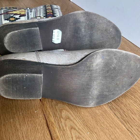 SALE ⬇️ COLOURED AZTEC PATTERN COWBOY BOOTS - 8 - Picture 8 of 8